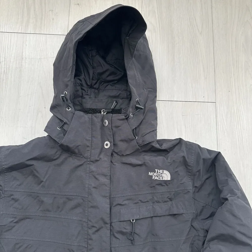 The North Face HyVent Womens Black Hooded Rain Jacket Size M - Picture 2 of 10